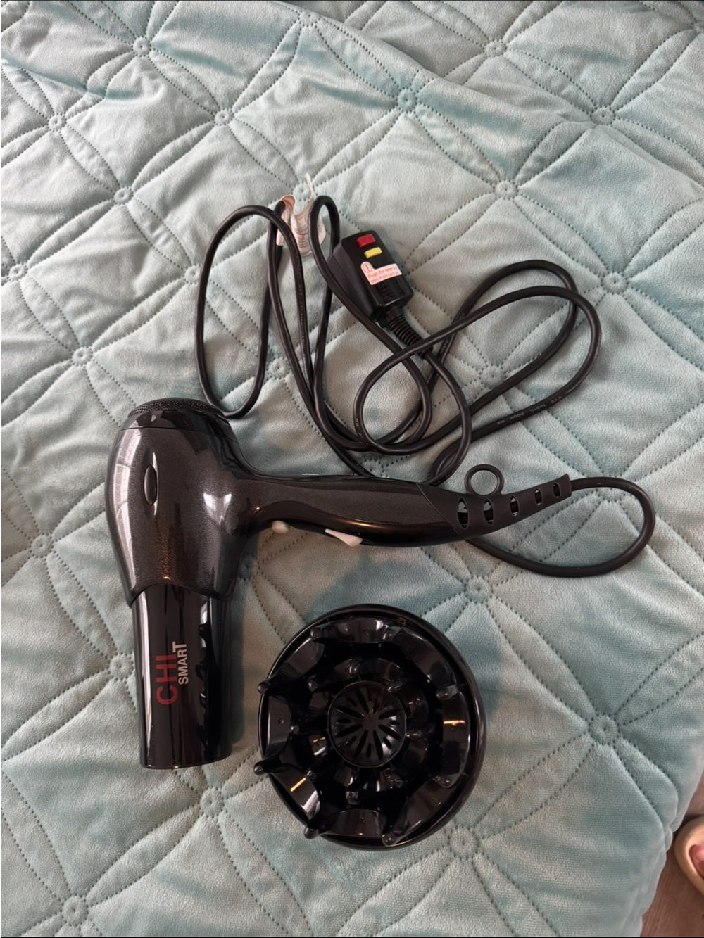 CHI Smart Black Hair Dryer with Diffuser